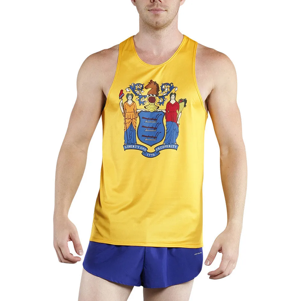 Men's Printed Singlet- New Jersey