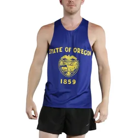 Men's Printed Singlet- Oregon