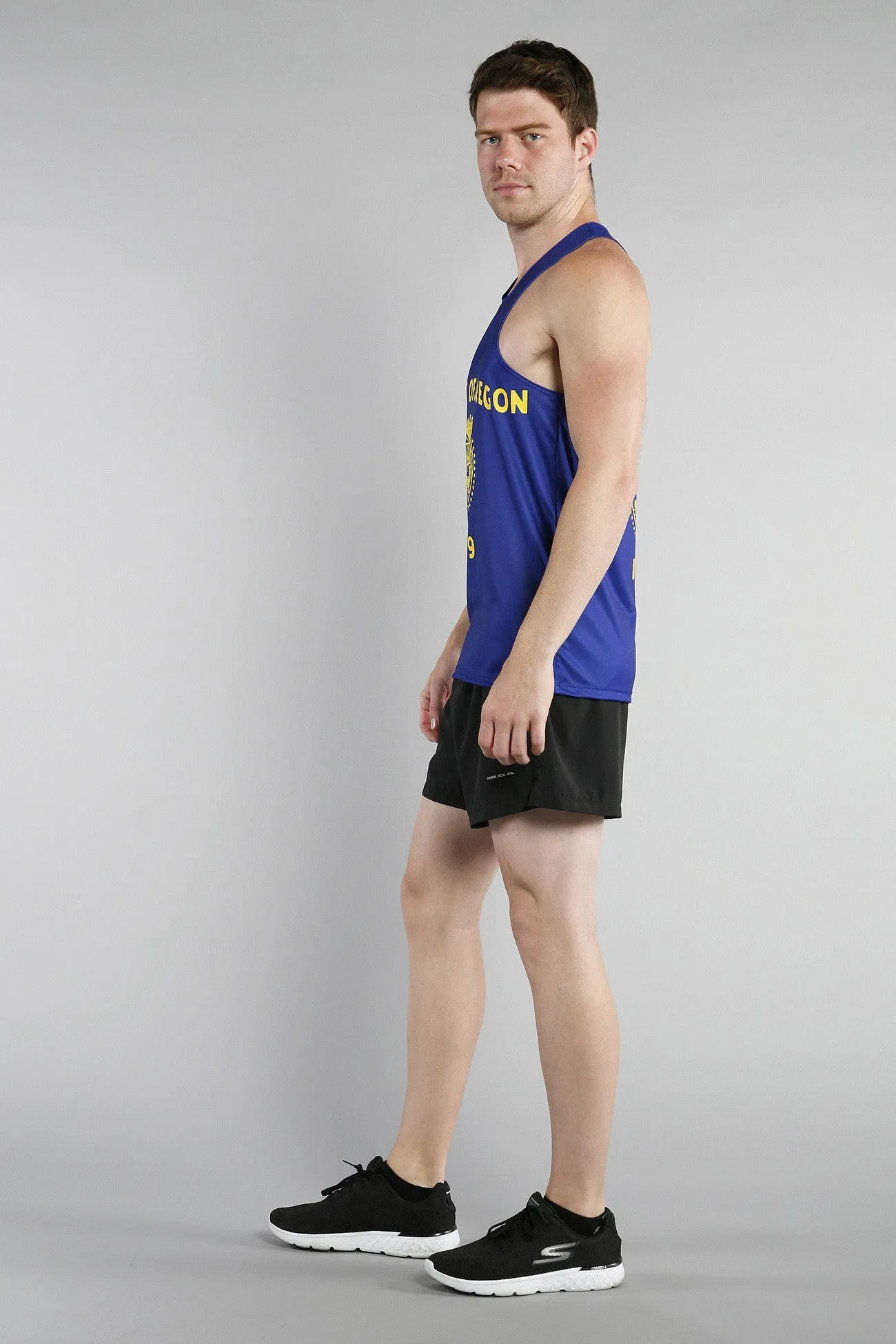 Men's Printed Singlet- Oregon