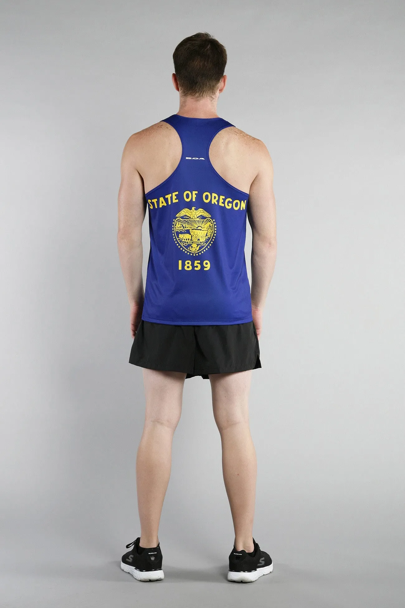 Men's Printed Singlet- Oregon