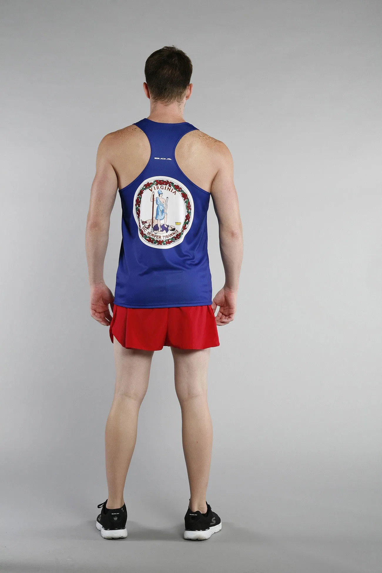 Men's Printed Singlet- Virginia