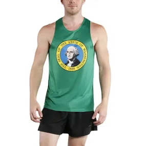 Men's Printed Singlet- Washington