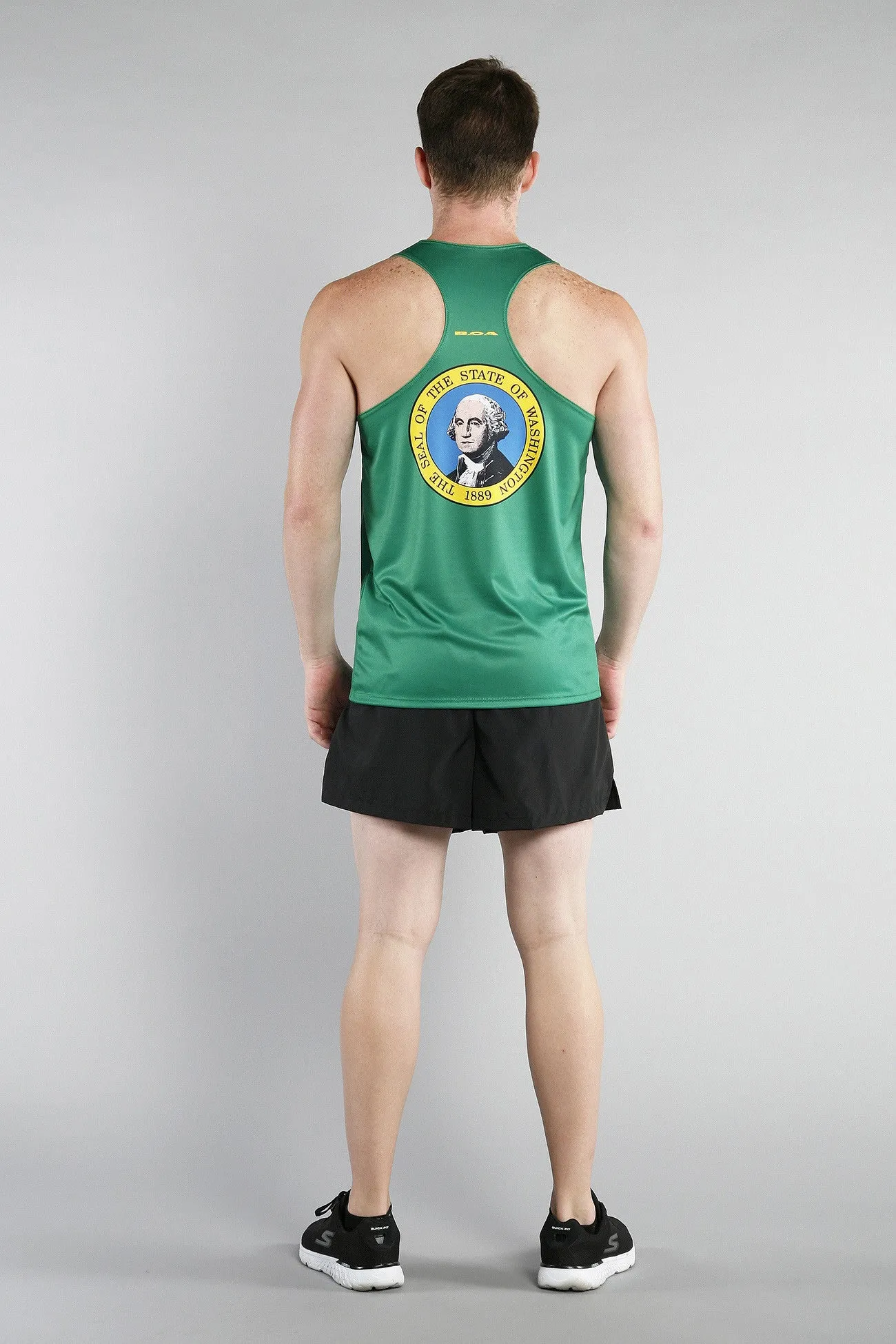 Men's Printed Singlet- Washington