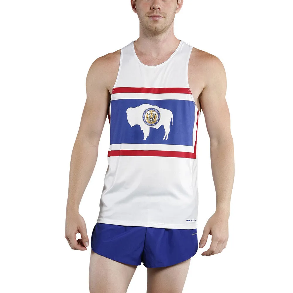 Men's Printed Singlet- Wyoming