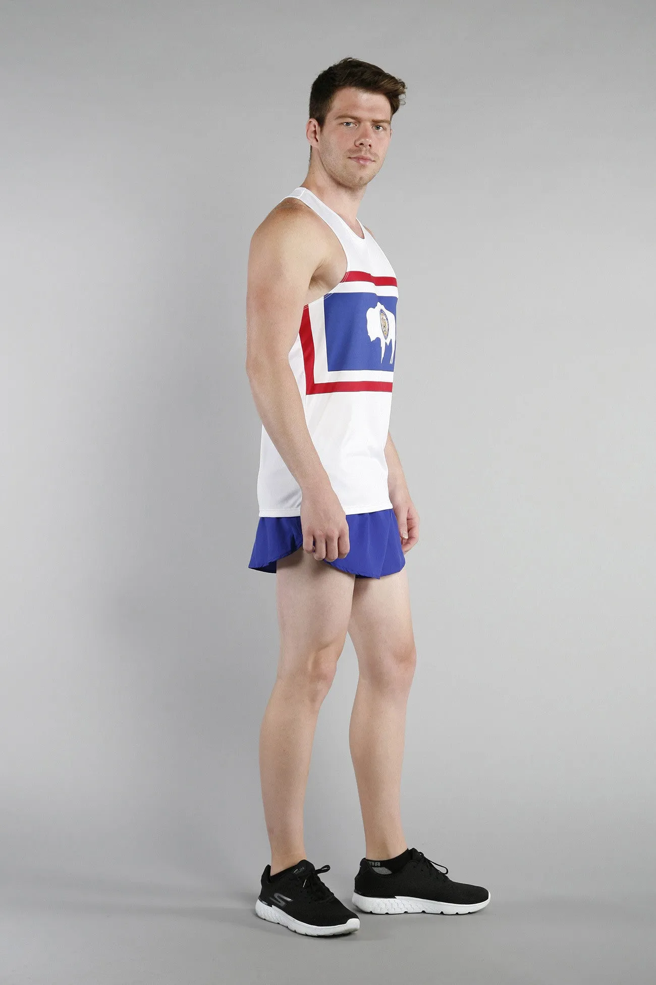 Men's Printed Singlet- Wyoming