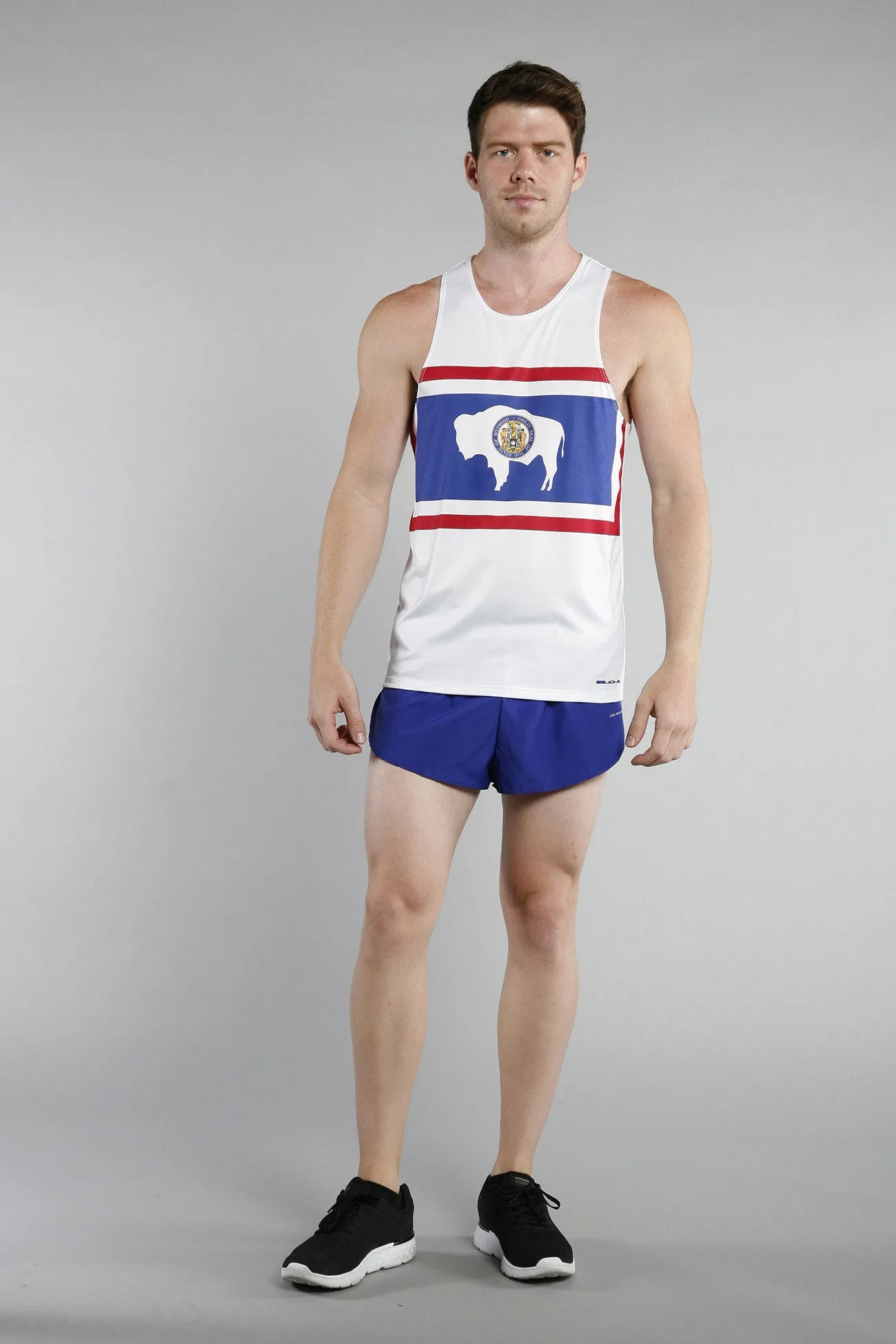 Men's Printed Singlet- Wyoming