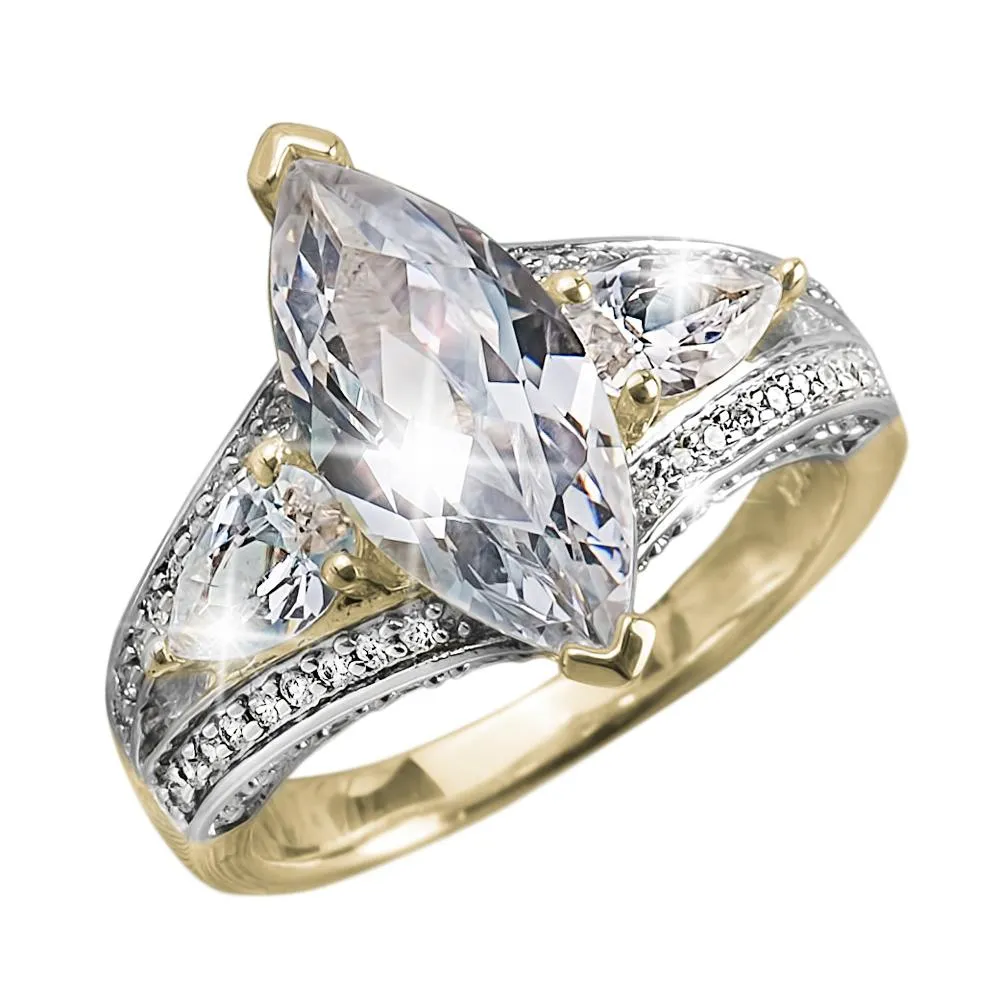 Millionaire Marquise Two Tone Ring