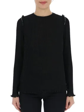 'S Max Mara Embellished Collar Pleated Blouse