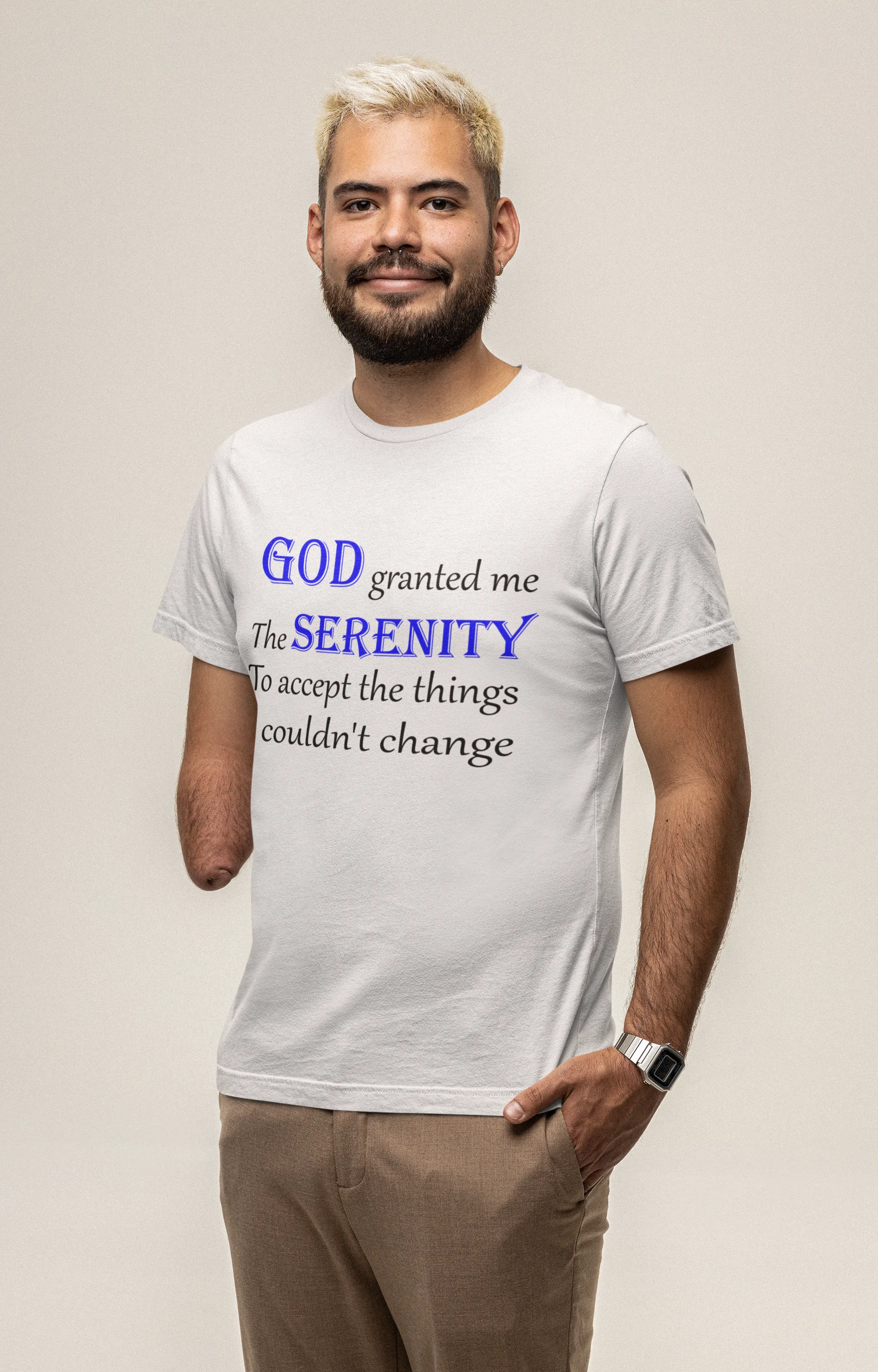 Serenity Prayer Unisex Heavy Cotton Tee, Serenity T-shirt, Mental Health T-shirt