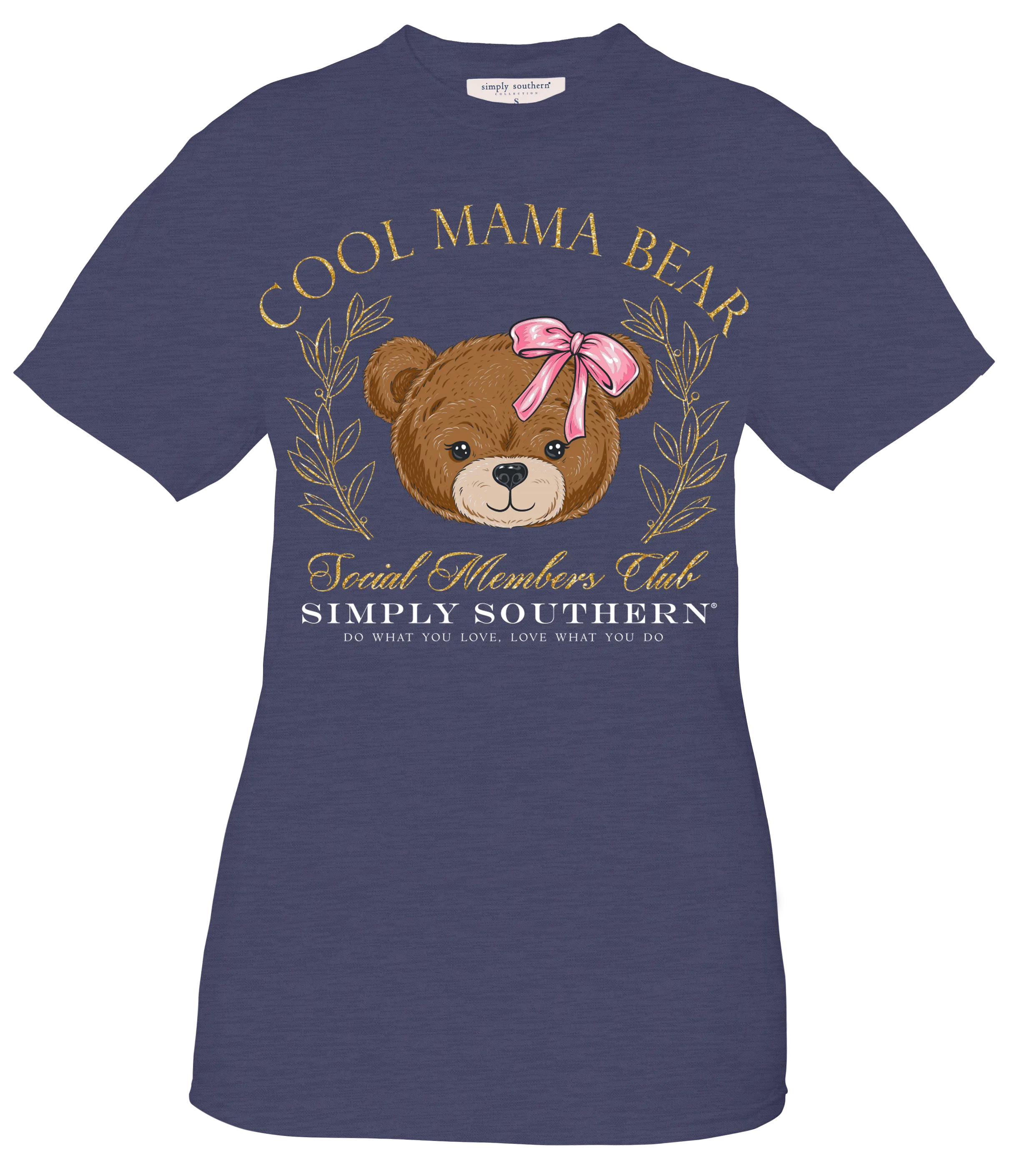 Simply Southern Short Sleeve Tee - Cool Mama Bear with Pink Bear Design