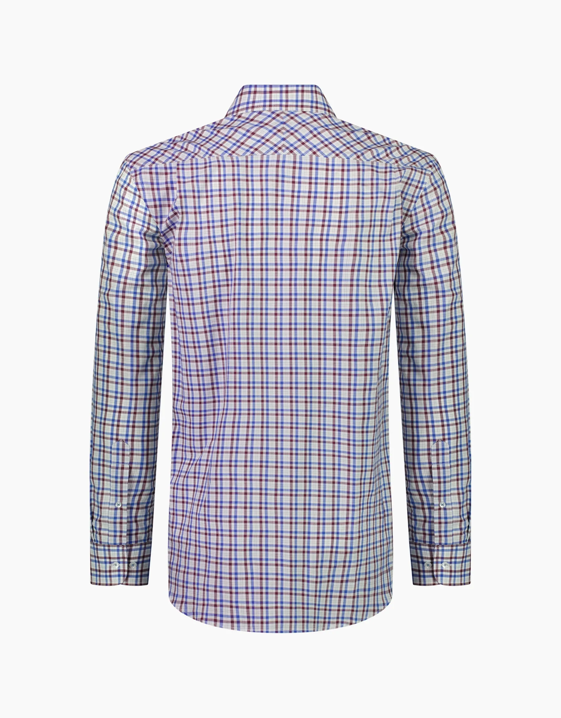 Sinatra Burgundy & Blue Check Shirt