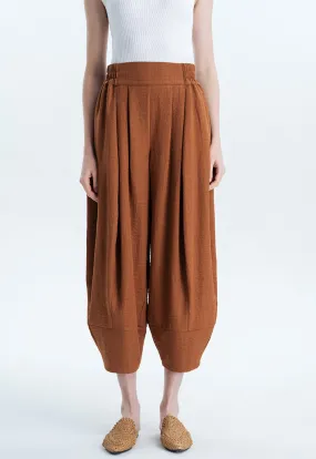 Slanted Hem Wide Leg Trouser