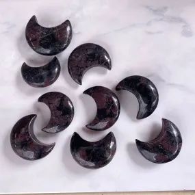 Solid Garnet gemstone Moons