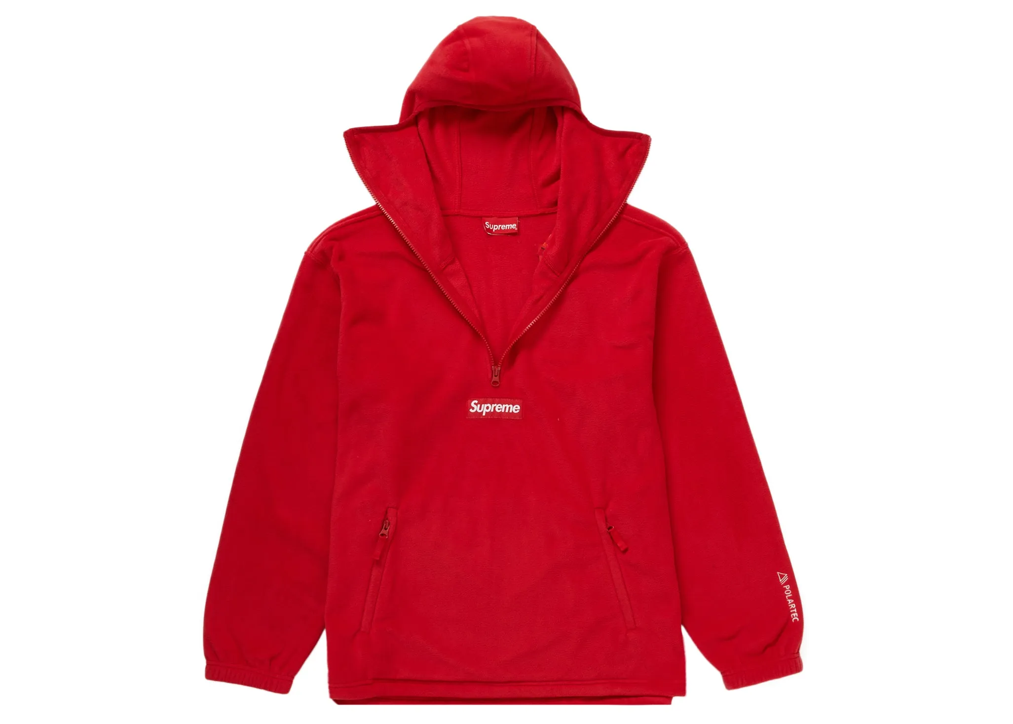 Supreme Polartec Facemask Half Zip Pullover Red