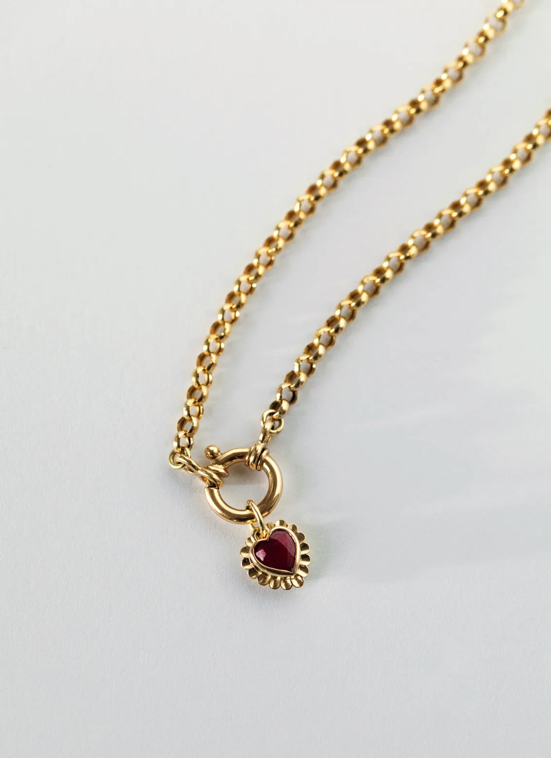 Sutton ruby pendant 14k gold