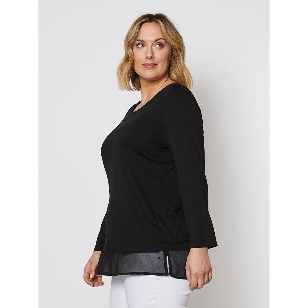 Threadz Georgette Hem Black