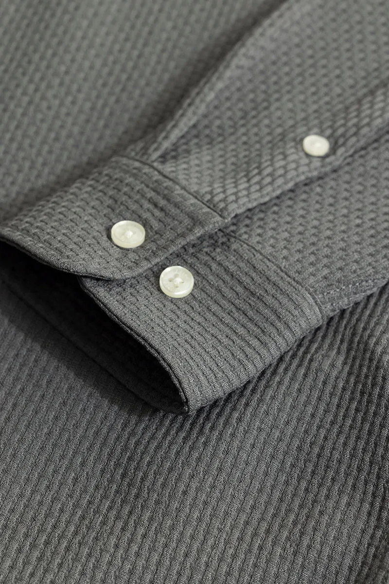 Waffle Grid Grey Shirt