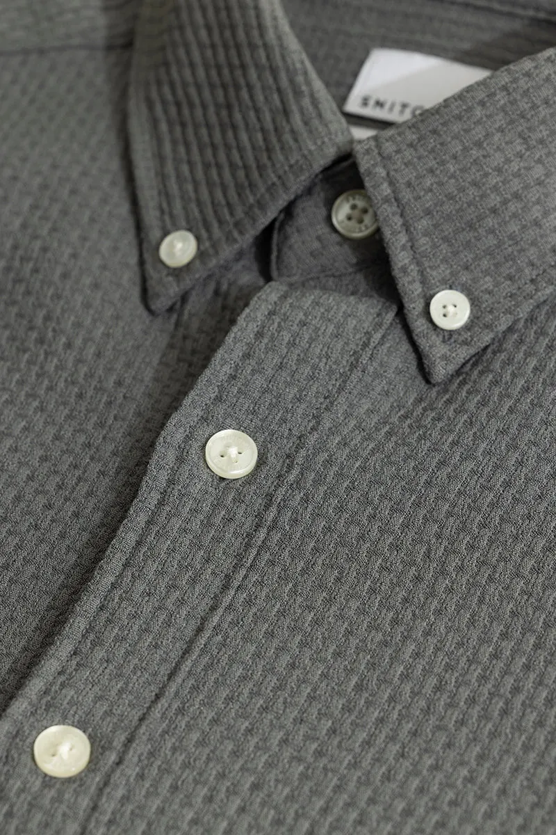 Waffle Grid Grey Shirt