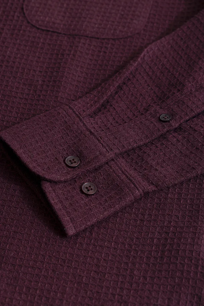 Waffle Square Purple Shirt