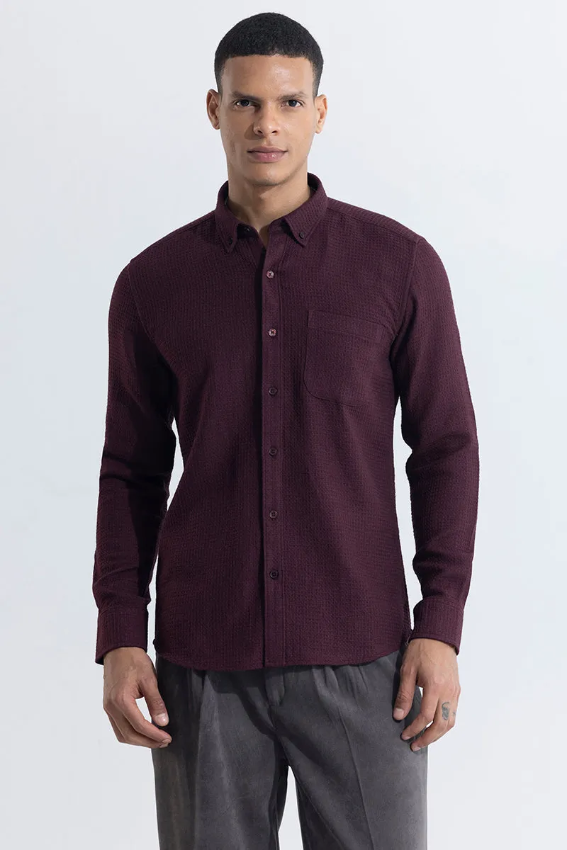 Waffle Square Purple Shirt