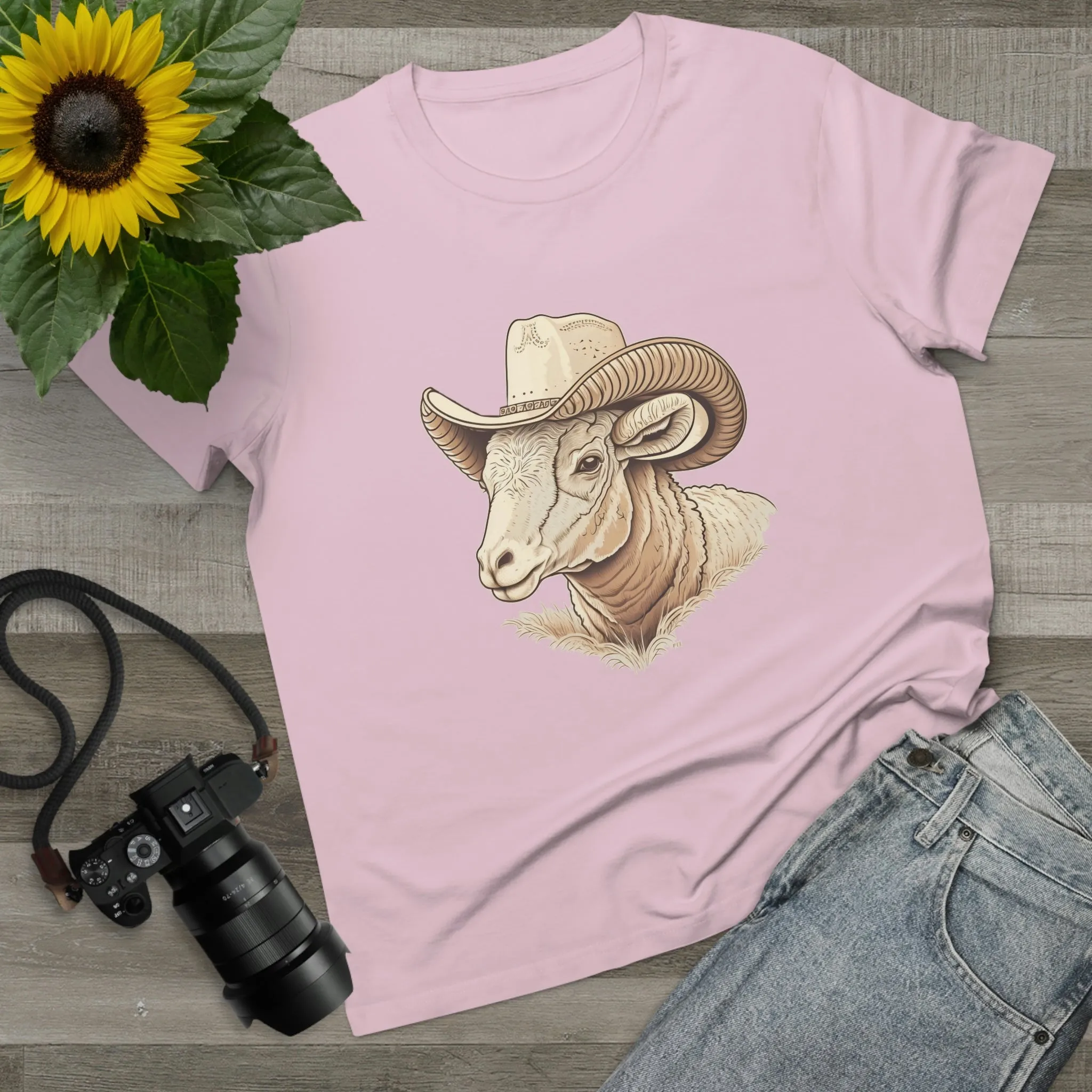 Women’s ram cowboy crew neck t-shirt