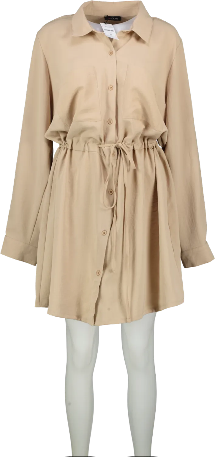 Yours Curve Beige Utility Tunic Shirt BNWT UK 20