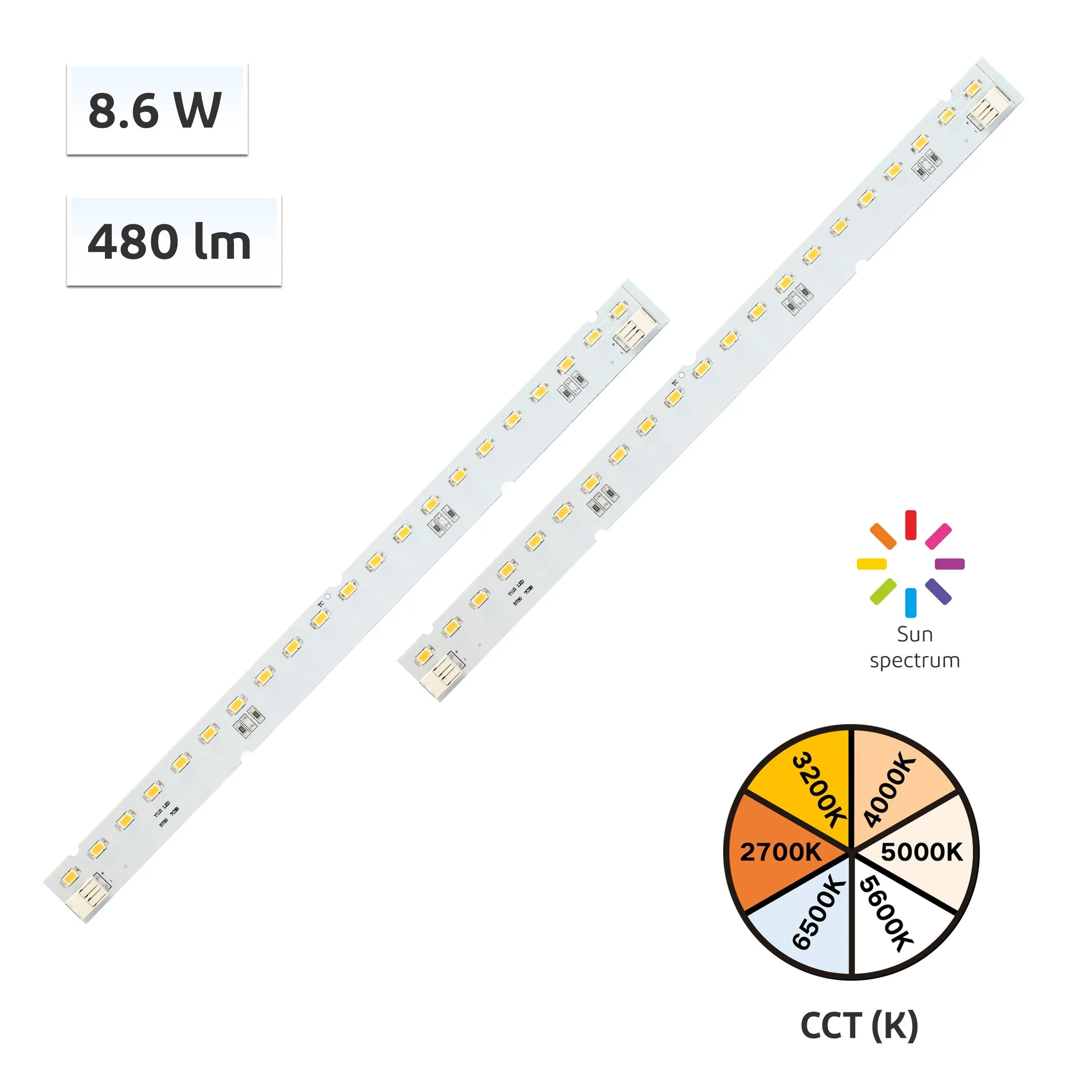 YUJILEDS CRI 98 8.6W LED Linear Module - 10pcs